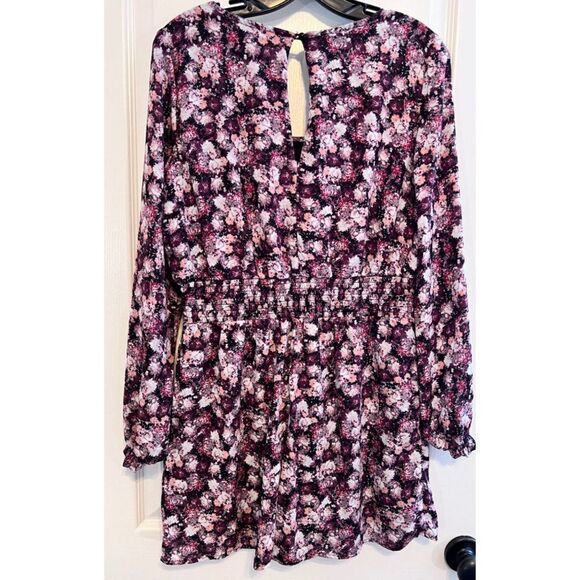 Xhilaration Large Floral Romper Cinched waist - Picture 4 of 4